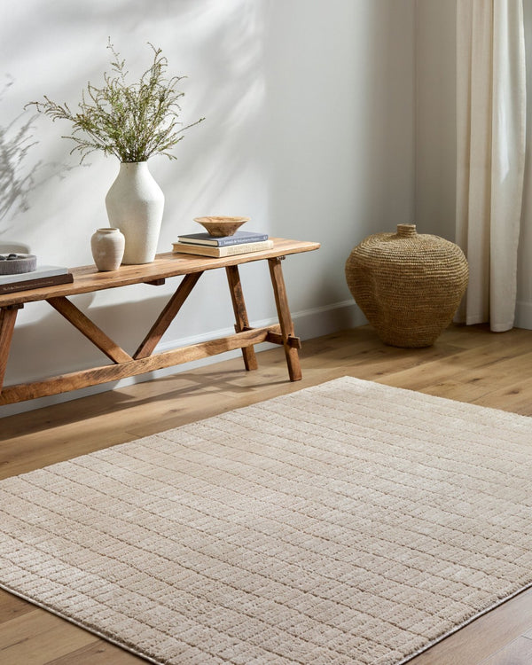 Livabliss Cascade Bohemian Global Plush Polyester Area Rug Turkey Woven for Large Living Spaces Light Beige, Li 7'10" x 10' PNWCS2306-71010