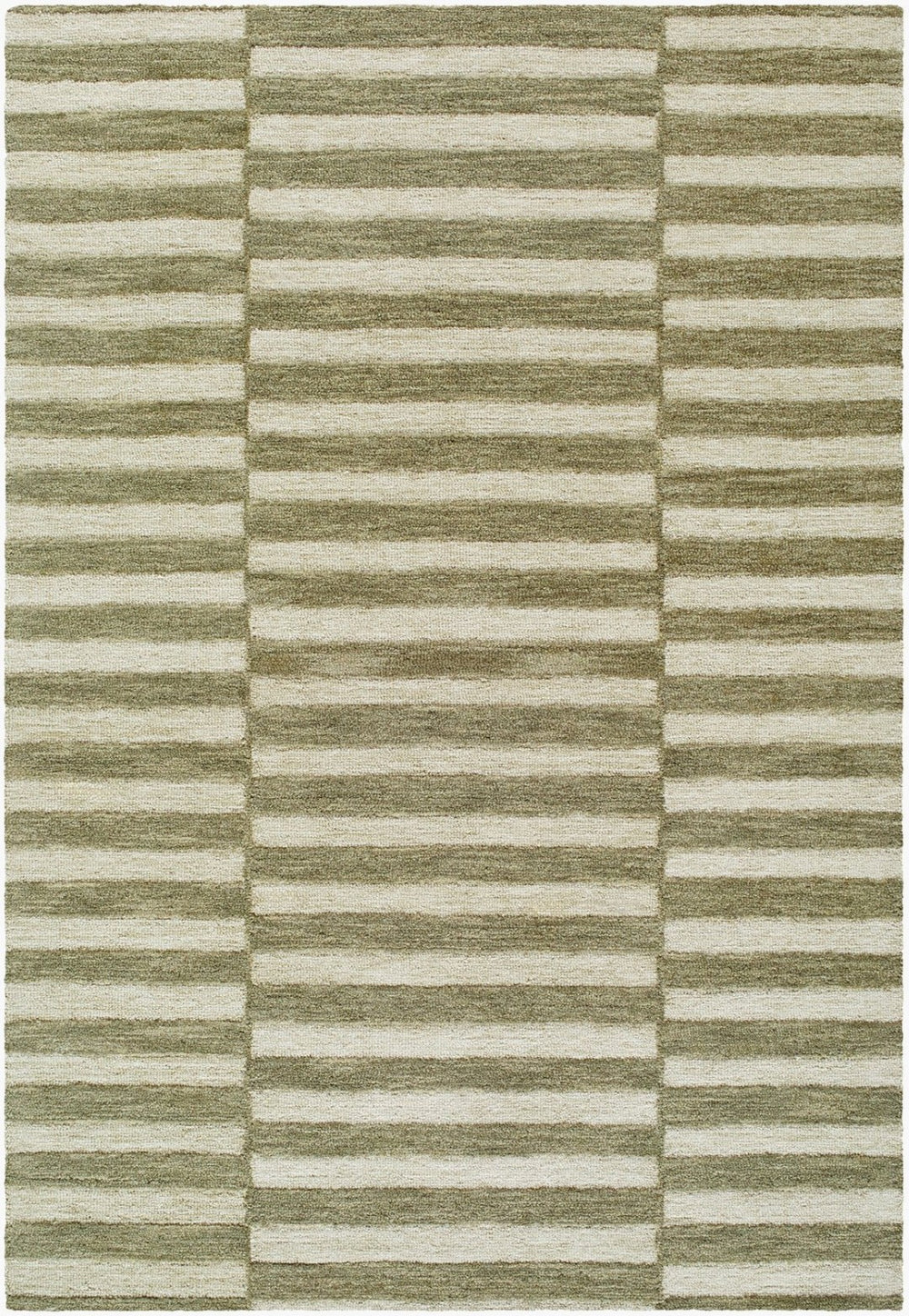 Livabliss Idaho Hand Tufted Wool Area Rug Minimalist Geometric Design for Entryway or Living Room Sage, Olive 9' x 12' PNWID2300-912