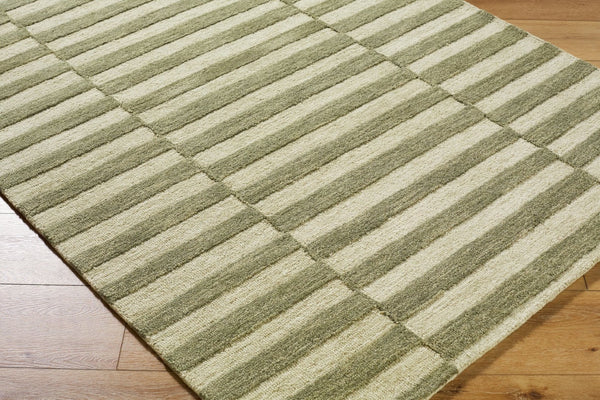 Livabliss Idaho Hand Tufted Wool Area Rug Minimalist Geometric Design for Entryway or Living Room Sage, Olive 9' x 12' PNWID2300-912