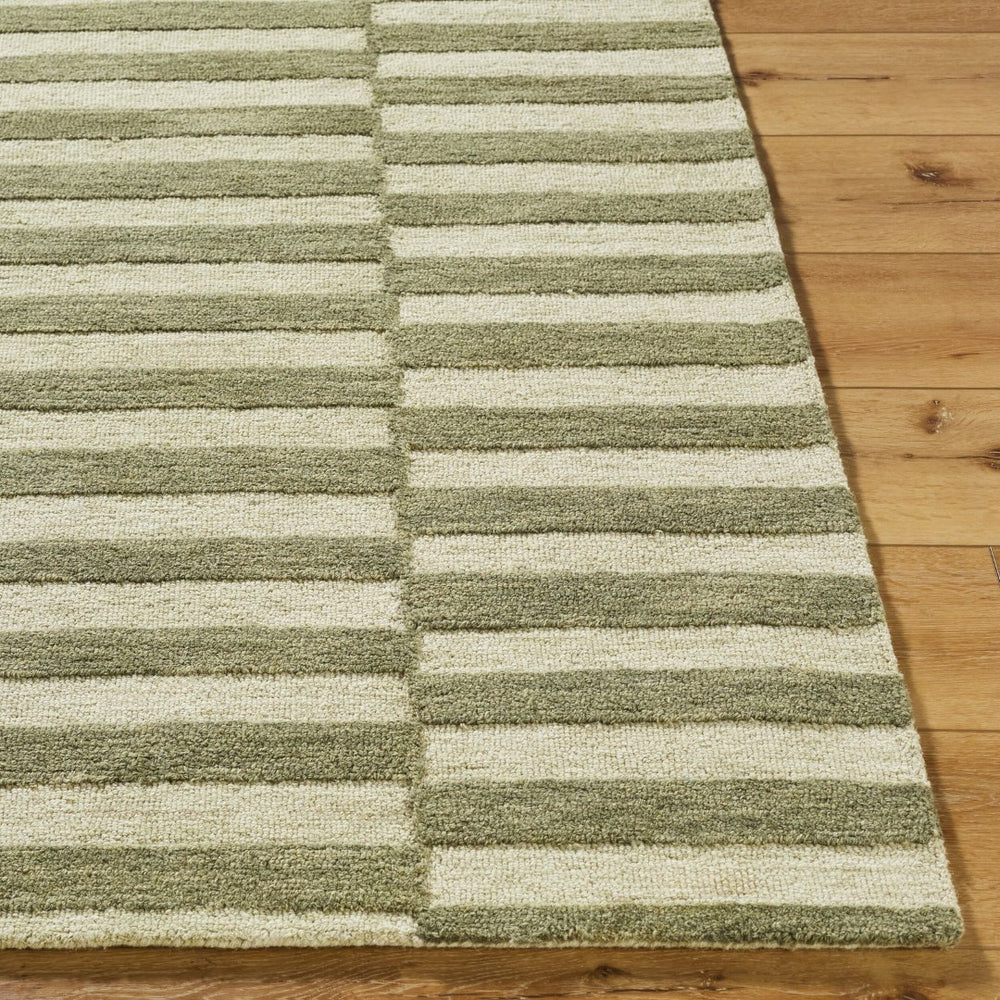 Livabliss Idaho Hand Tufted Wool Area Rug Minimalist Geometric Design for Entryway or Living Room Sage, Olive 9' x 12' PNWID2300-912