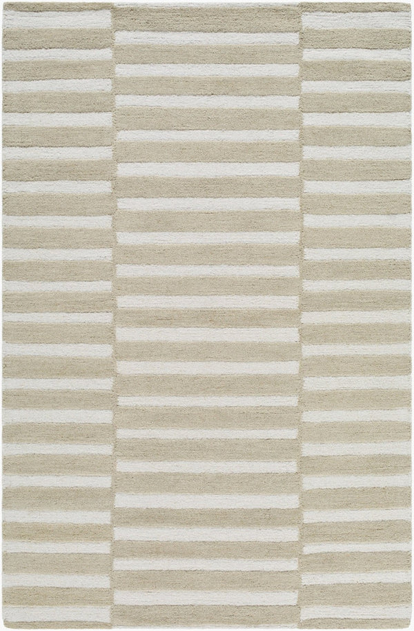 Livabliss Idaho Hand Tufted Wool Rug Minimalist Modern Artisan Accent for Entryway or Bath Tan, Ivory 9' x 12' PNWID2301-912