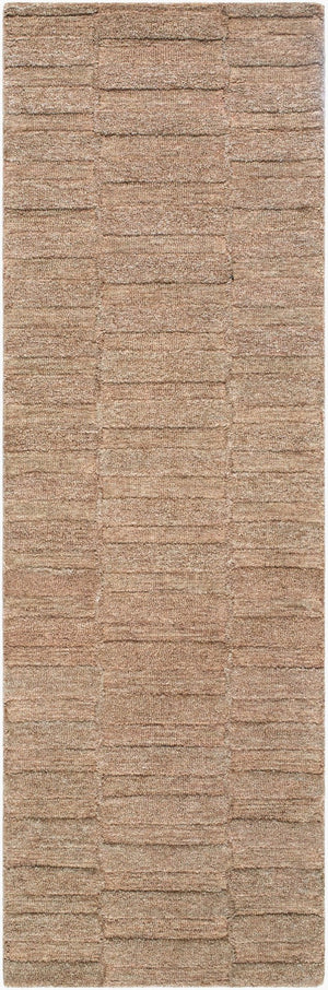 Livabliss Idaho Hand Tufted Wool Area Rug Minimalist Pile for Entryways and Modern Interiors Beige, Taupe 2'6" x 8' PNWID2302-268