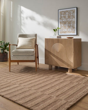 Livabliss Idaho Hand Tufted Wool Area Rug Minimalist Pile for Entryways and Modern Interiors Beige, Taupe 2' x 3' PNWID2302-23
