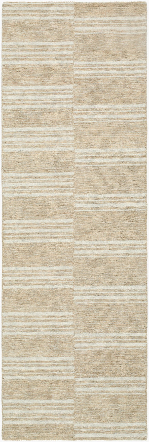 Livabliss Idaho Hand Tufted Wool Area Rug Bohemian Global Artisan Accent for Entryways Sandstone, Ivor 2'6" x 8' PNWID2304-268