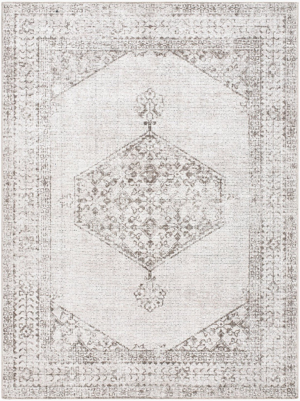 Livabliss Olympic Medallion Filigree Machine Woven Polyester Rug for Living and Dining Rooms Tan, Brown 5'3" x 7' PNWOL2300-537