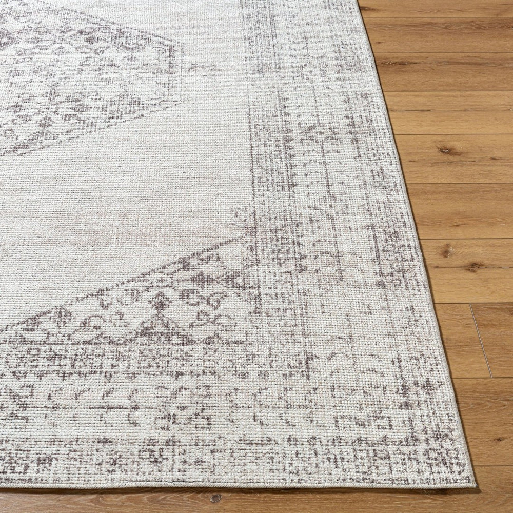 Livabliss Olympic Medallion Filigree Machine Woven Polyester Rug for Living and Dining Rooms Tan, Brown 5'3" x 7' PNWOL2300-537