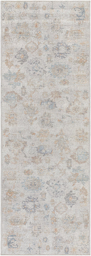 Livabliss Olympic Floral Vintage Area Rug Polyester Woven Earthy Neutral Living Room Accent Gray, Cream 2'7" x 7'3" PNWOL2302-2773