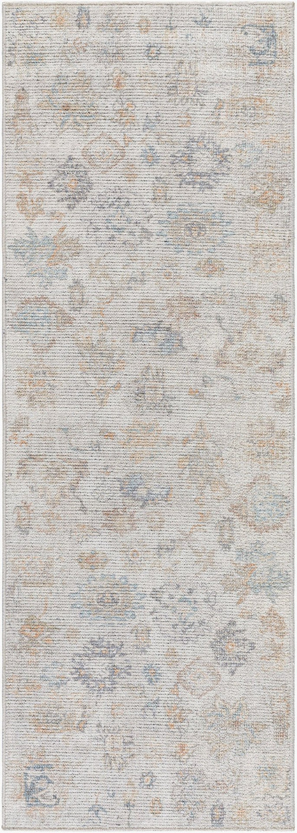 Livabliss Olympic Floral Vintage Area Rug Polyester Woven Earthy Neutral Living Room Accent Gray, Cream 2'7" x 7'3" PNWOL2302-2773