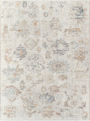 Livabliss Olympic Floral Vintage Area Rug Polyester Woven Earthy Neutral Living Room Accent Gray, Cream 10' x 14' PNWOL2302-1014