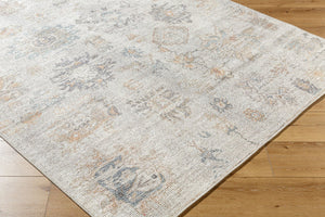 Livabliss Olympic Floral Vintage Area Rug Polyester Woven Earthy Neutral Living Room Accent Gray, Cream 10' x 14' PNWOL2302-1014