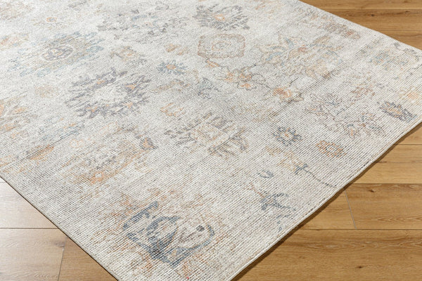 Livabliss Olympic Floral Vintage Area Rug Polyester Woven Earthy Neutral Living Room Accent Gray, Cream 10' x 14' PNWOL2302-1014