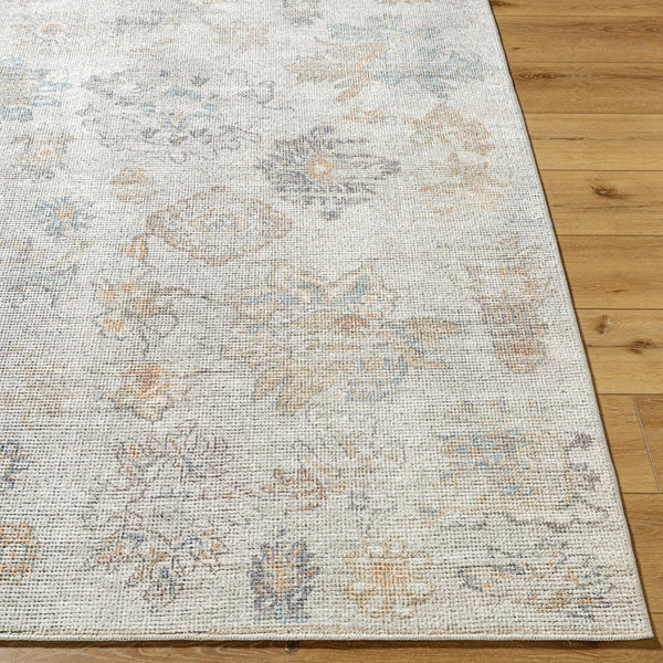 Livabliss Olympic Floral Vintage Area Rug Polyester Woven Earthy Neutral Living Room Accent Gray, Cream 10' x 14' PNWOL2302-1014