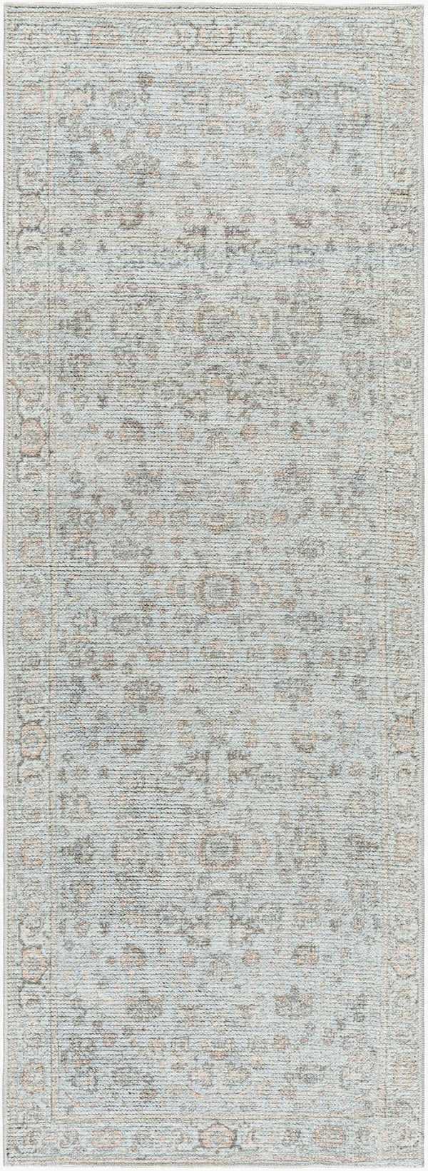 Livabliss Olympic Faded Filigree Area Rug Polyester Traditional Style for Living Rooms Gray, Tan 2'7" x 10' PNWOL2303-2710
