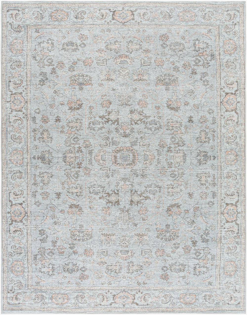 Livabliss Olympic Faded Filigree Area Rug Polyester Traditional Style for Living Rooms Gray, Tan 7'10" x 10' PNWOL2303-71010