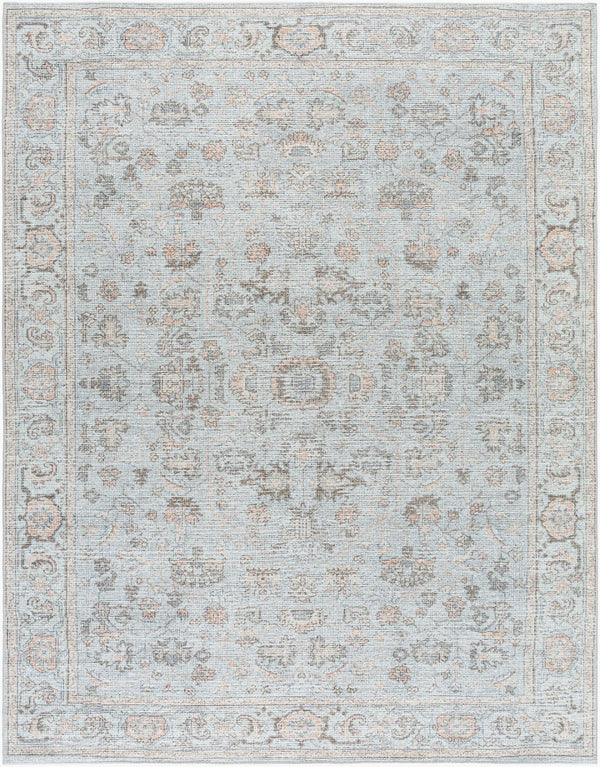Livabliss Olympic Faded Filigree Area Rug Polyester Traditional Style for Living Rooms Gray, Tan 7'10" x 10' PNWOL2303-71010