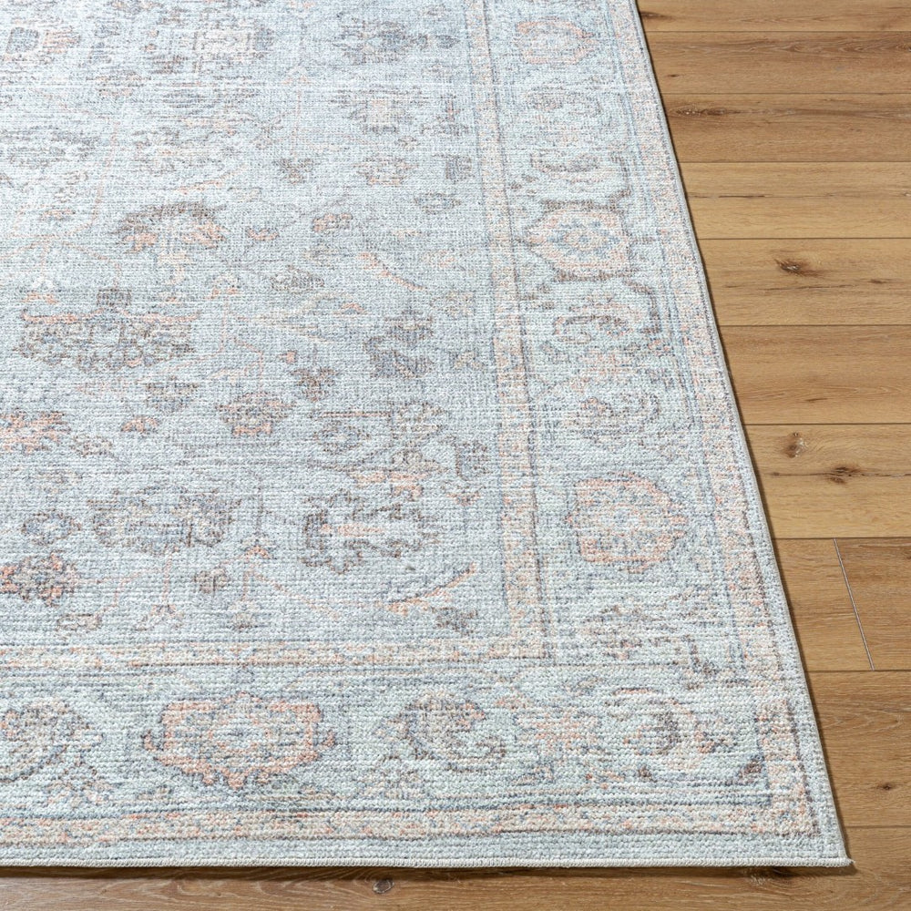 Livabliss Olympic Faded Filigree Area Rug Polyester Traditional Style for Living Rooms Gray, Tan 7'10" x 10' PNWOL2303-71010