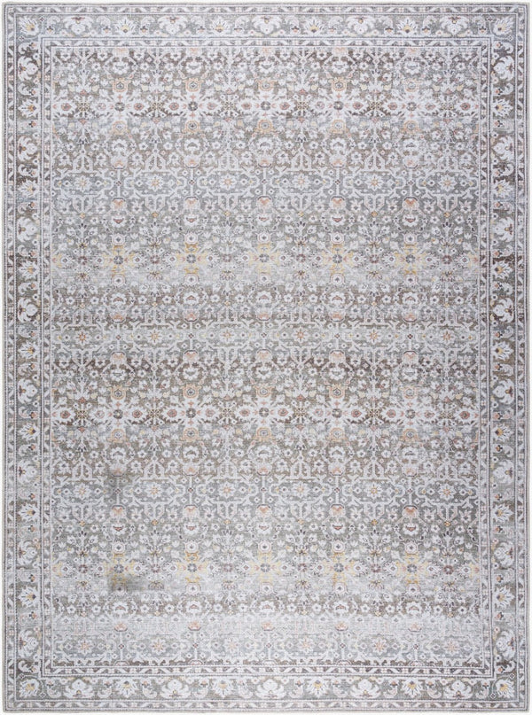 Livabliss Rainier Vintage Distressed Flatweave Polyester Area Rug for Bohemian or Transitional Rooms Olive, Cream 2' x 2'11" PNWRN2301-2211