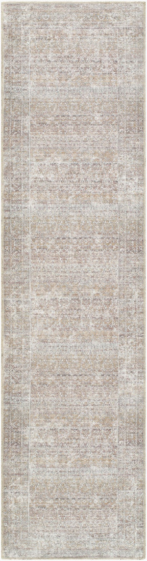 Livabliss Rainier Flatweave Polyester Area Rug Filigreed Antique Pattern for Farmhouse Living Rooms Light Brown, Cr 2'7" x 12' PNWRN2303-2712