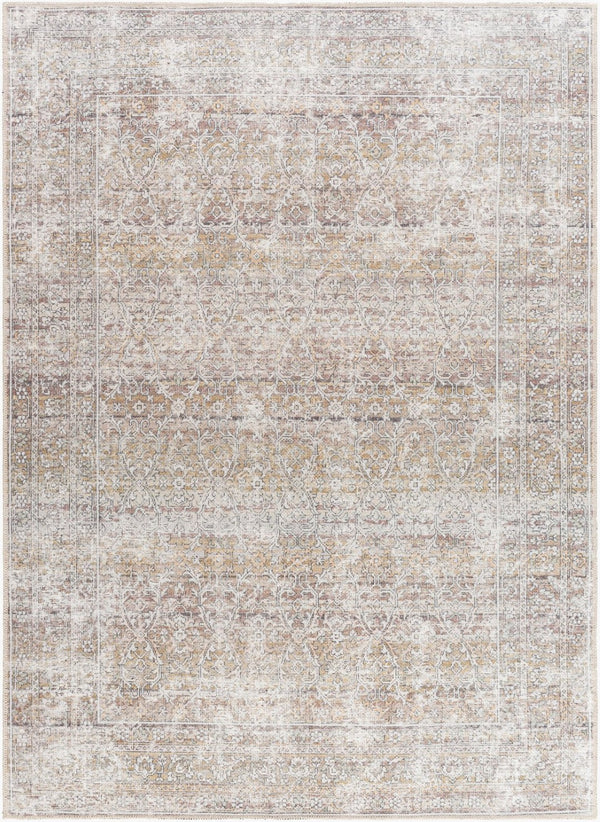 Livabliss Rainier Flatweave Polyester Area Rug Filigreed Antique Pattern for Farmhouse Living Rooms Light Brown, Cr 10' x 14' PNWRN2303-1014