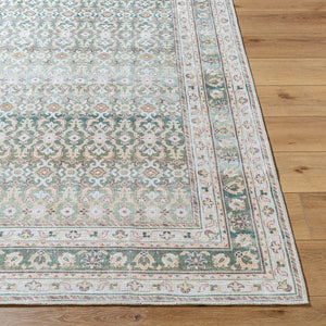 Livabliss Rainier Filigree Polyester Area Rug Machine Woven Organic Forest Palette Living Room Olive, Seafoam 2'7" x 7'10" PNWRN2304-27710