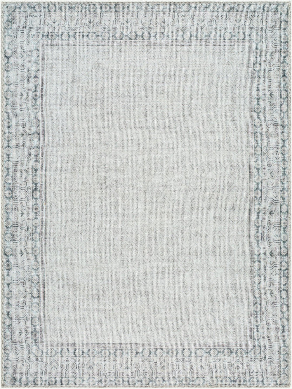 Livabliss Rainier Cottage Style Machine Woven Polyester Area Rug for Living and Dining Rooms White, Blue 7'10" x 10'2" PNWRN2308-710102