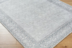Livabliss Rainier Cottage Style Machine Woven Polyester Area Rug for Living and Dining Rooms White, Blue 7'10" x 10'2" PNWRN2308-710102