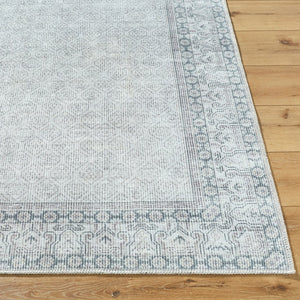 Livabliss Rainier Cottage Style Machine Woven Polyester Area Rug for Living and Dining Rooms White, Blue 7'10" x 10'2" PNWRN2308-710102