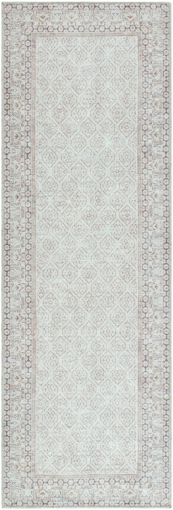 Livabliss Rainier Machine Woven Polyester Area Rug Cottage Style Low Pile for Living Dining Rooms Cream, Tan 2'7" x 7'10" PNWRN2309-27710