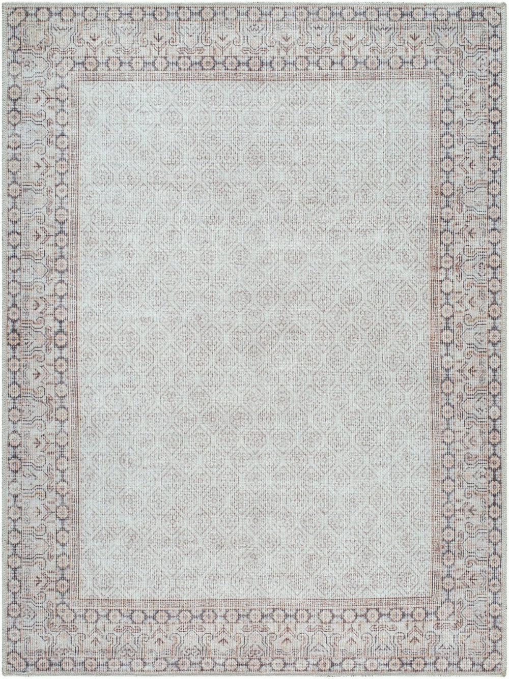 Livabliss Rainier Machine Woven Polyester Area Rug Cottage Style Low Pile for Living Dining Rooms Cream, Tan 5'3" x 7'3" PNWRN2309-5373