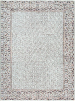 Livabliss Rainier Machine Woven Polyester Area Rug Cottage Style Low Pile for Living Dining Rooms Cream, Tan 5'3" x 7'3" PNWRN2309-5373