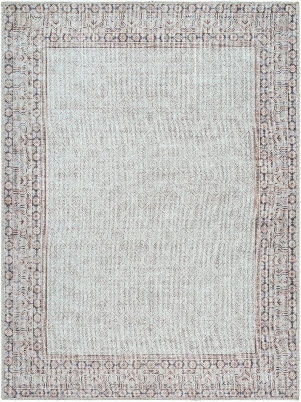 Livabliss Rainier Machine Woven Polyester Area Rug Cottage Style Low Pile for Living Dining Rooms Cream, Tan 5'3" x 7'3" PNWRN2309-5373