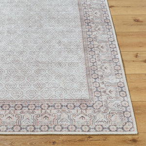 Livabliss Rainier Machine Woven Polyester Area Rug Cottage Style Low Pile for Living Dining Rooms Cream, Tan 5'3" x 7'3" PNWRN2309-5373