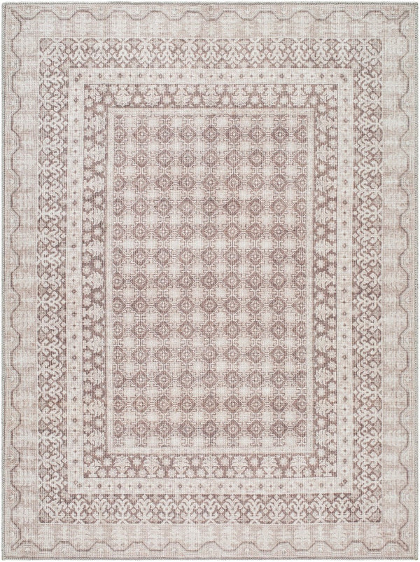 Livabliss Rainier Machine Woven Polyester Area Rug Country Cottage Style for Living Dining Rooms Light Brown, Da 5'3" x 7'3" PNWRN2310-5373