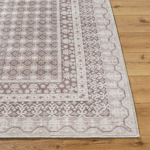Livabliss Rainier Machine Woven Polyester Area Rug Country Cottage Style for Living Dining Rooms Light Brown, Da 5'3" x 7'3" PNWRN2310-5373