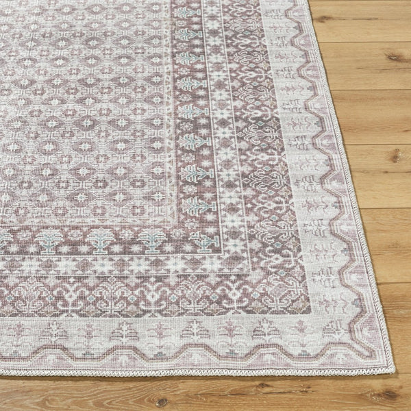Livabliss Rainier Country Cottage Polyester Area Rug for Living Dining Rooms Low Pile Easy Care Light Gray, Dar 8'10" x 12' PNWRN2312-81012