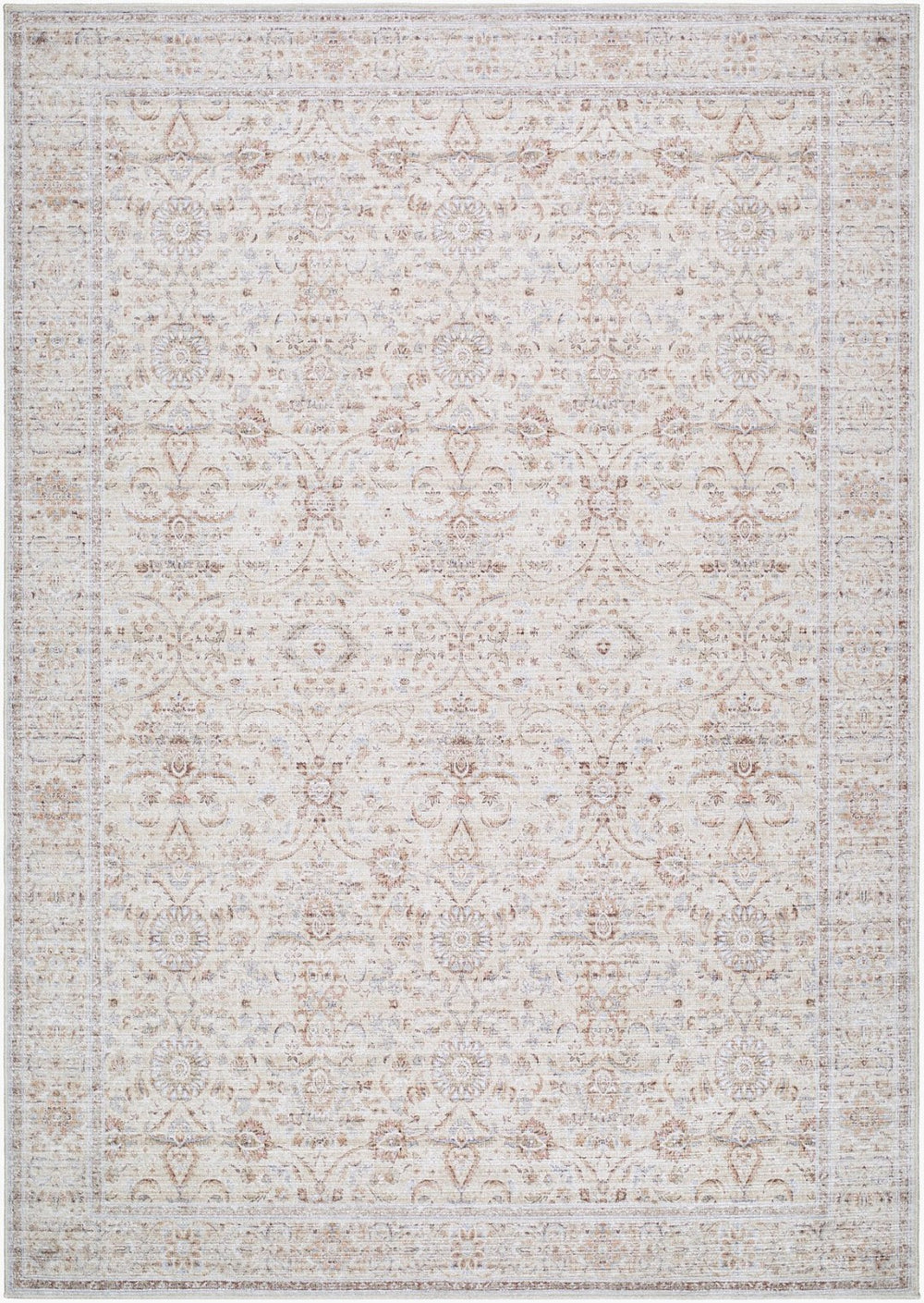 Livabliss Spokane Geometric Filigreed Runner Rug Woven Polyester Earthy Hallway Accent Light Beige, Ru 2'2" x 3'9" PNWSP2301-2745