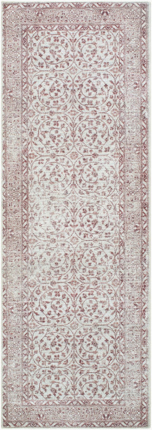 Livabliss Spokane Traditional Polyester Runner Rug Woven in Turkey for Hallways and Entryways Cream, Tan 2'6" x 7'3" PNWSP2303-2673