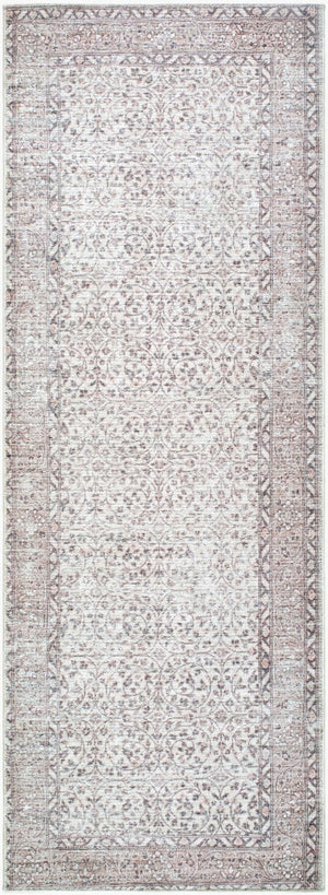 Livabliss Spokane Traditional Runner Rug Machine Woven Polyester for Hallways and Entryways Cream, Tan 2'7" x 12' PNWSP2304-2712