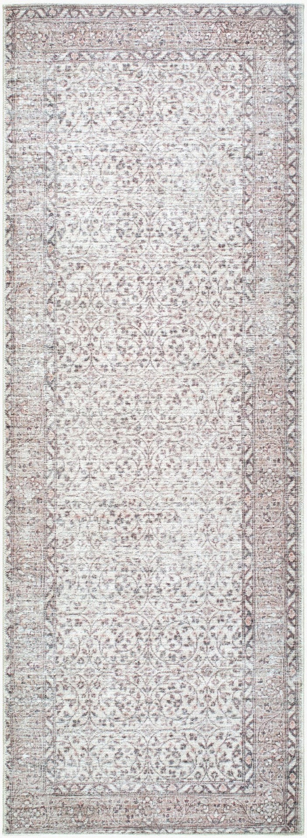 Livabliss Spokane Traditional Runner Rug Machine Woven Polyester for Hallways and Entryways Cream, Tan 2'7" x 12' PNWSP2304-2712