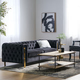 Christopher Knight Home® - Noble House - Keyser Modern Glam Tufted Velvet 3 Seater Sofa