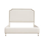 Grace Upholstered King Bed White with Opulent Opal Finish P377-BR-K3 Pulaski Furniture