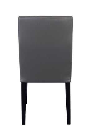 Porter Designs Porter Verona Contemporary Dining Chairs (Set Of 2) - Stylish Gray Faux Leather With Black Legs Gray Fabric 07-204c-02-552