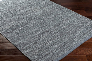 Surya Porter Glam Modern 2' X 3' Hand-woven Leather Rug - Unique Textured Design For Sophisticated Spaces Denim Leather Poe2300-23