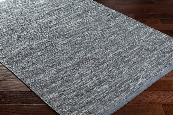 Surya Porter Glam Modern 2' X 3' Hand-woven Leather Rug - Unique Textured Design For Sophisticated Spaces Denim Leather Poe2300-23