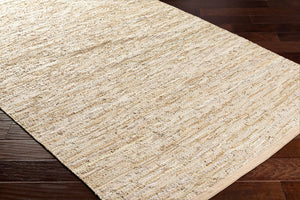 Surya Porter Glam Modern 2' X 3' Hand-woven Leather Rug - Unique Textured Design For Sophisticated Spaces Tan Leather Poe2302-810