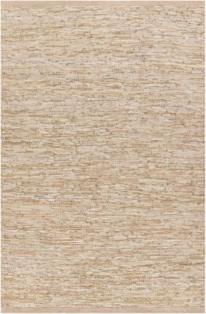 Surya Porter Glam Modern 2' X 3' Hand-woven Leather Rug - Unique Textured Design For Sophisticated Spaces Tan Leather Poe2302-810