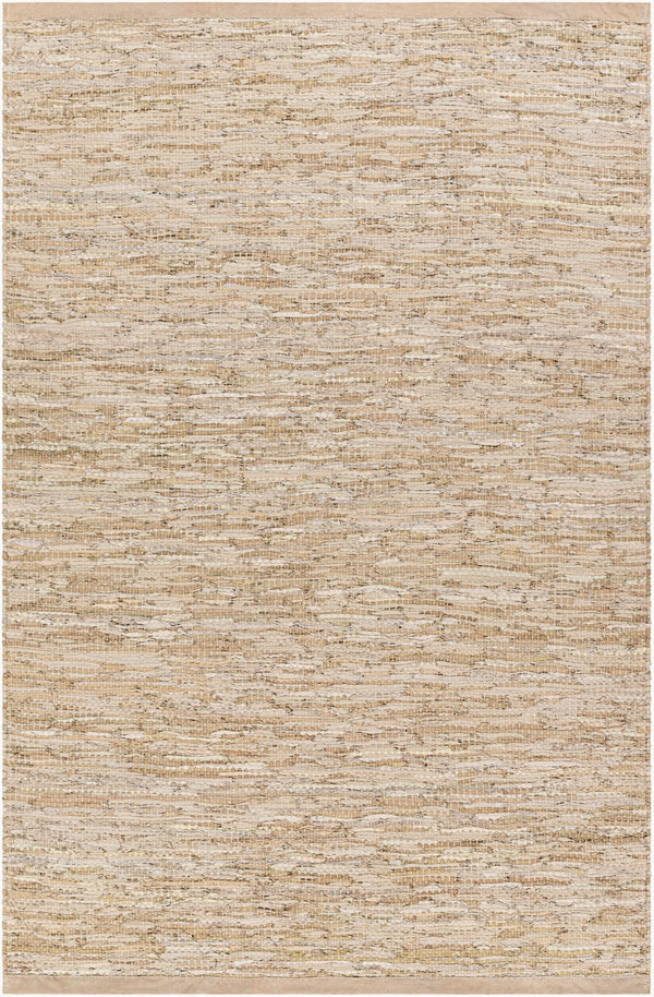 Surya Porter Glam Modern 2' X 3' Hand-woven Leather Rug - Unique Textured Design For Sophisticated Spaces Tan Leather Poe2302-810