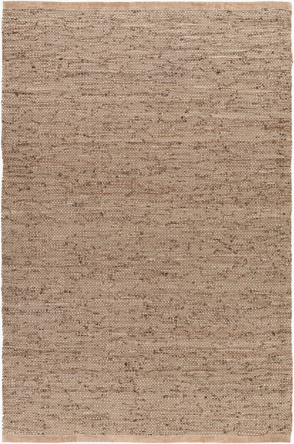 Surya Porter Glam Modern 2' X 3' Hand-woven Leather Rug - Unique Textured Design For Sophisticated Spaces Charcoal Leather Poe2303-69