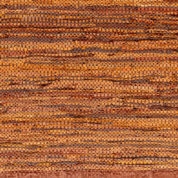 Surya Porter Glam Modern 2' X 3' Hand-woven Leather Rug - Unique Textured Design For Sophisticated Spaces Rust Leather Poe2305-576