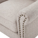 Christopher Knight Home® - Noble House - Laird Traditional Winged Beige Fabric Accent Chair